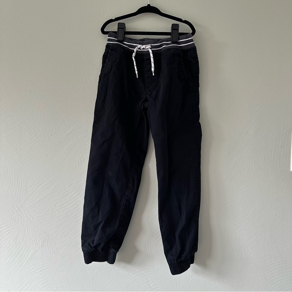Cat & Jack Black Twill Pull On Jogger with adjustable drawstring waist